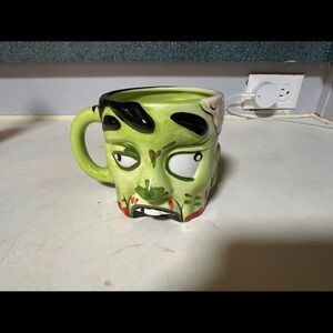Frankenstein Coffee Mug Large 3D Halloween Monster Green Brain